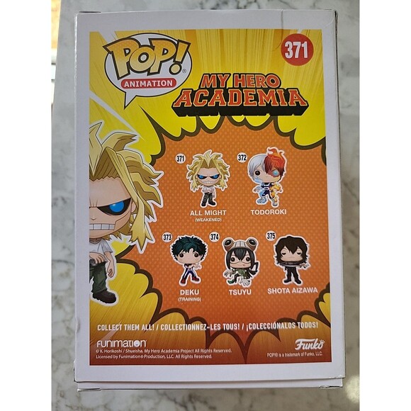 Funko Pop! Animation - All Might #371 MY HERO ACADEMIA New In Box - Picture 8 of 11